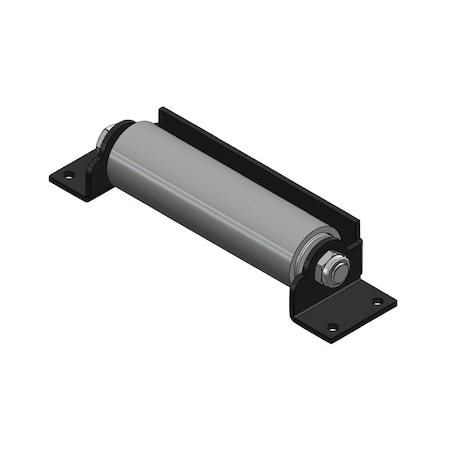 Global Slide Out Roller, Surface Mount, Model # 399, White Roller, Inner Ball Bearings, Black Steel Bracket SOR-SM-399-2006